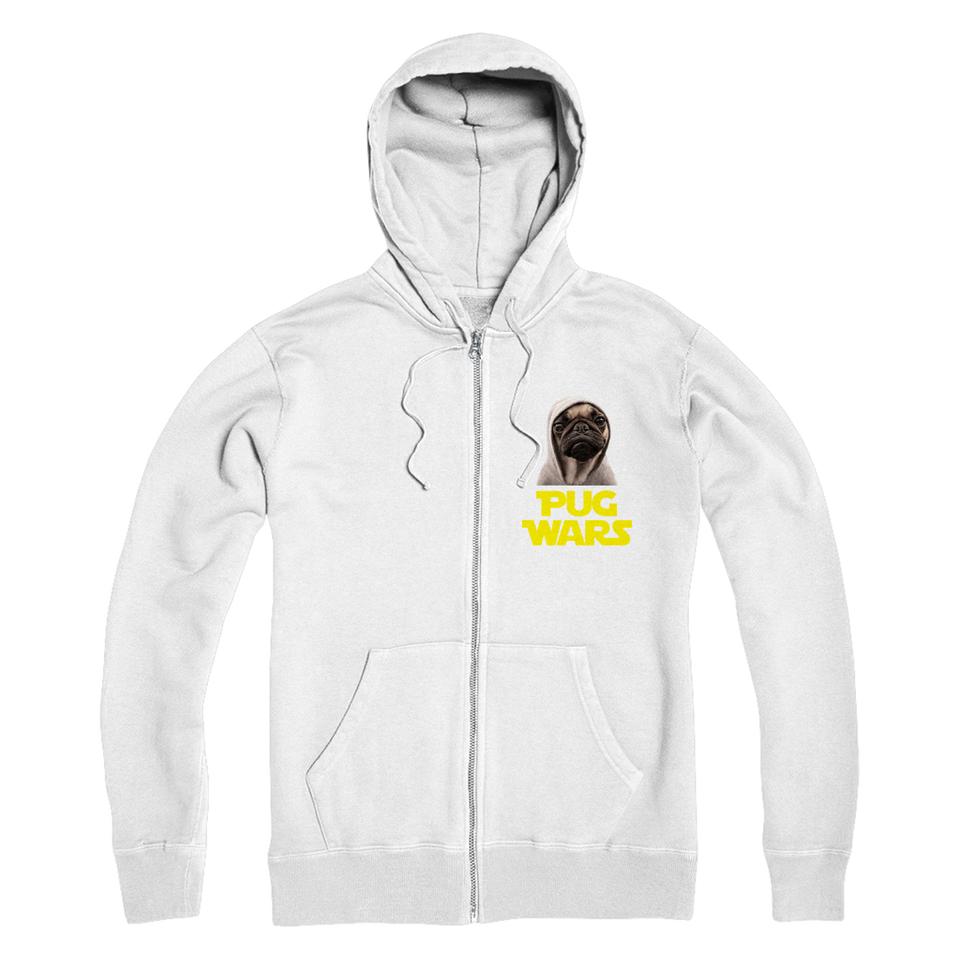 Pug Wars The Last Pug ﻿Premium Adult Zip Hoodie