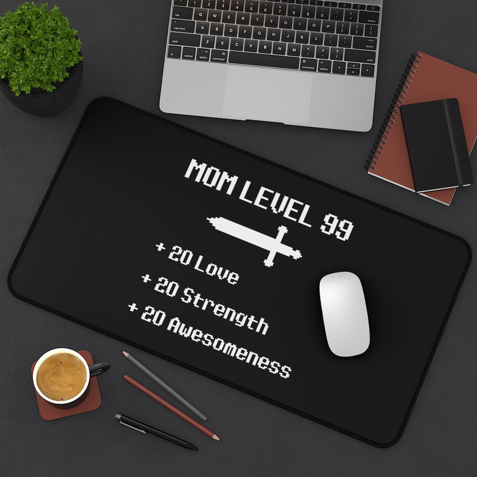 Mom Level 99 RPG Fantasy Gaming Gamer Desk Mat | RPG Fantasy Mouse Mat | Mom Gaming Gamer Mouse Pad