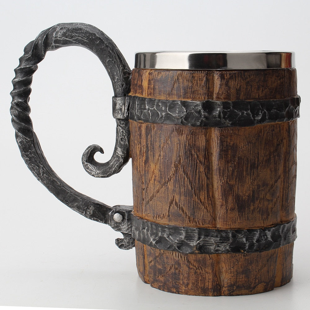 barrel mug, barrel cups, viking barrel mug, barrel coffee mug, wooden barrel mug,  barrel beer mug, 