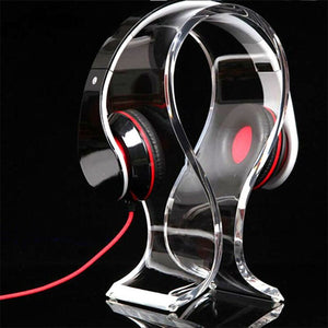 Transparent Acrylic Headphone Stand Holder headphone stand, headset stand, headphone holder, headset holder, gaming headset stand