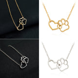 Dog Cat Pet Paw Footprint Necklaces dog necklace, cat necklace