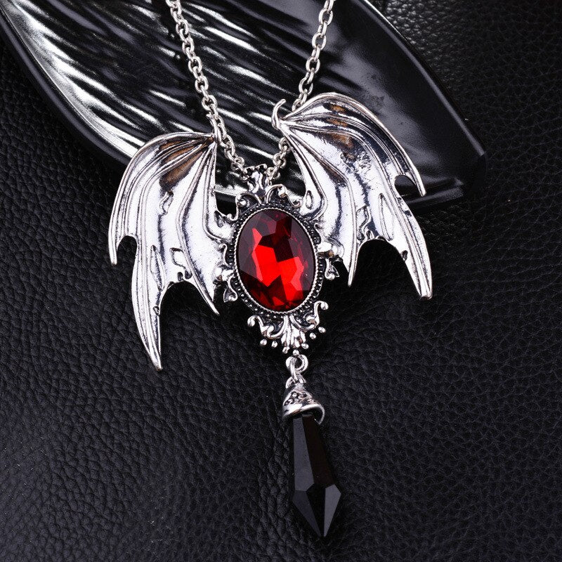 vampire necklace, bat necklace