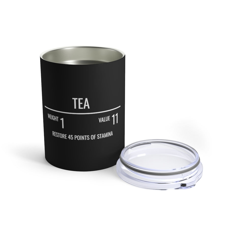 Tea RPG 10 oz. Black Mug | Fantasy Gamer Gifts For Men Tumbler | RPG Gaming Tumbler 10oz