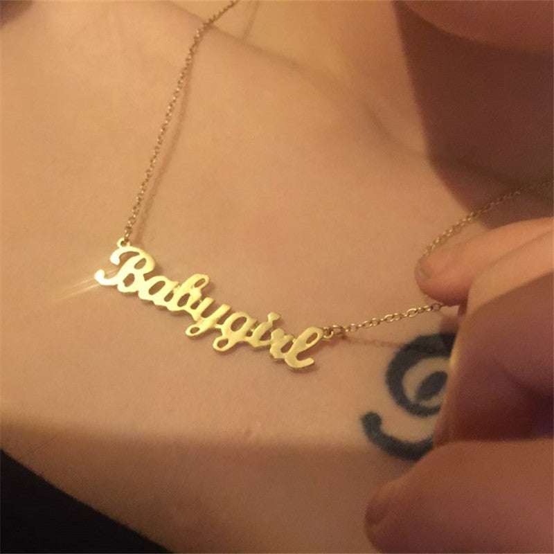 Babygirl clearance choker necklace