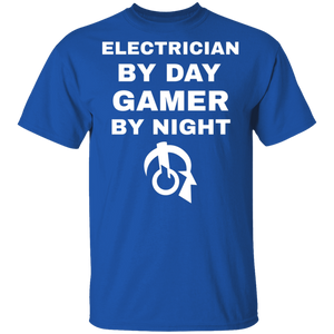 Electrician By Day Gamer By Night T-Shirt Electrician By Day Gamer By Night T-Shirt