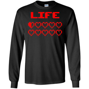 Gaming Life Bar - Game Hearts Health Bar Video Gaming Shirt Link Zelda