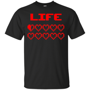 Gaming Life Bar - Game Hearts Health Bar Video Gaming Shirt Link Zelda