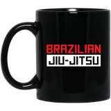 Brazilian Jiu Jitsu Logo BJJ 11 oz. Black Mug Brazilian Jiu-Jitsu BJJ Brazilian Jiu Jitsu Coffee Mug