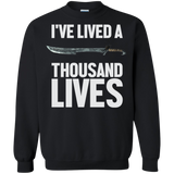 I've Lived A Thousand Lives Fantasy RPG Video Gaming Crewneck Pullover Sweatshirt  8 oz. I've Lived A Thousand Lives Fantasy RPG Video Gaming Crewneck Pullover Sweatshirt  8 oz.