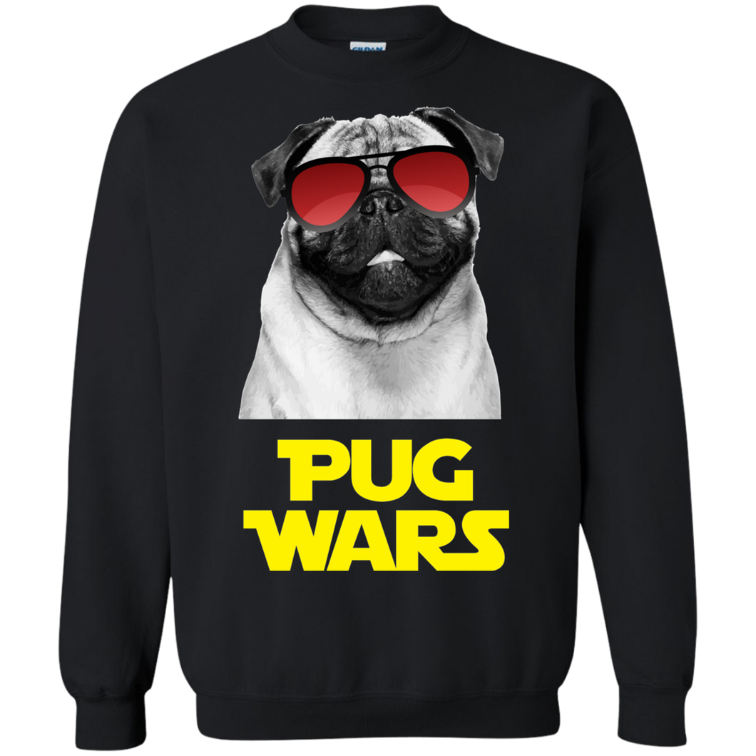 Pug Wars Return Of The Pug Crewneck Pullover Sweatshirt  8 oz.