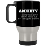 ANXIETY: Hearing Video Game Combat Music But Not Seeing Any Enemies RPG Travel Mug | Video Game Coffee Mug | Gaming Video Game Stainless Travel Mug ANXIETY: Hearing Video Game Combat Music But Not Seeing Any Enemies RPG Travel Mug | Video Game Coffee Mug | Gaming Video Game Stainless Travel Mug