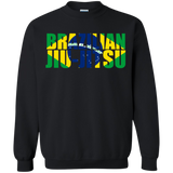 Brazilian Jiu Jitsu Flag 3 BJJ Crewneck Pullover Sweatshirt  8 oz. Brazilian Jiu Jitsu Flag 3 BJJ Crewneck Pullover Sweatshirt  8 oz.