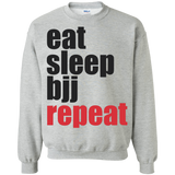 Eat Sleep BJJ Repeat Brazilian Jiu Jitsu Crewneck Pullover Sweatshirt  8 oz. Eat Sleep BJJ Repeat Brazilian Jiu Jitsu Crewneck Pullover Sweatshirt  8 oz.