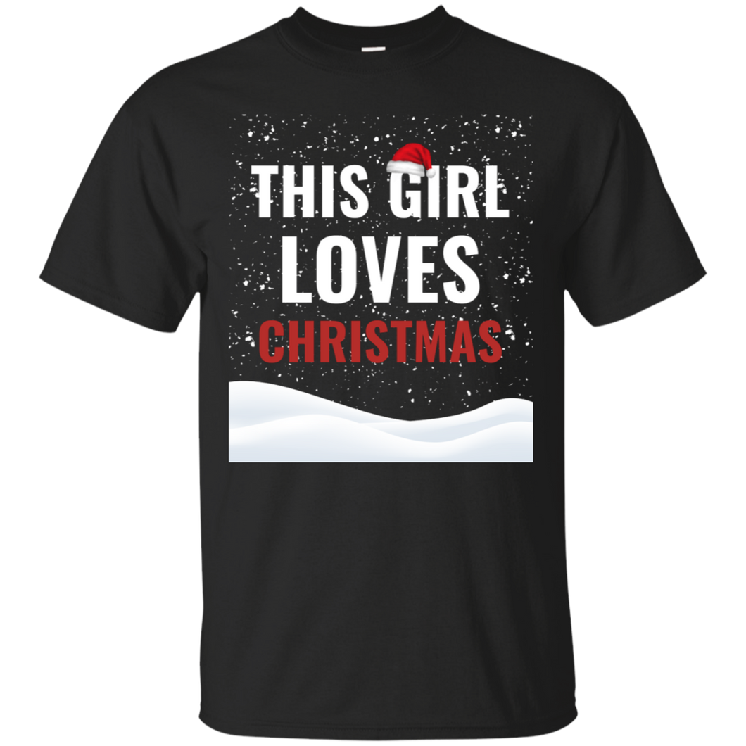 This Girl Loves Christmas Holidays Xmas Cotton T-Shirt