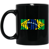 Brazilian Jiu Jitsu Flag BJJ 11 oz. Black Mug Brazilian Jiu-Jitsu BJJ Brazilian Jiu Jitsu Coffee Mug