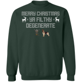 Merry Christmas Ya Filthy Degenerate Green Xmas Sweatshirt Merry Christmas Ya Filthy Degenerate Green Xmas Sweatshirt