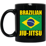 Brazilian Jiu Jitsu Flag BJJ 11 oz. Black Mug Brazilian Jiu-Jitsu BJJ Brazilian Jiu Jitsu Coffee Mug