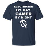 Electrician By Day Gamer By Night T-Shirt Electrician By Day Gamer By Night T-Shirt