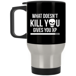 What Doesn't Kill You Gives You XP RPG 14 oz. RPG Travel Mug | Video Game Coffee Mug | Gaming Video Game Stainless Travel Mug What Doesn't Kill You Gives You XP RPG 14 oz. RPG Travel Mug | Video Game Coffee Mug | Gaming Video Game Stainless Travel Mug