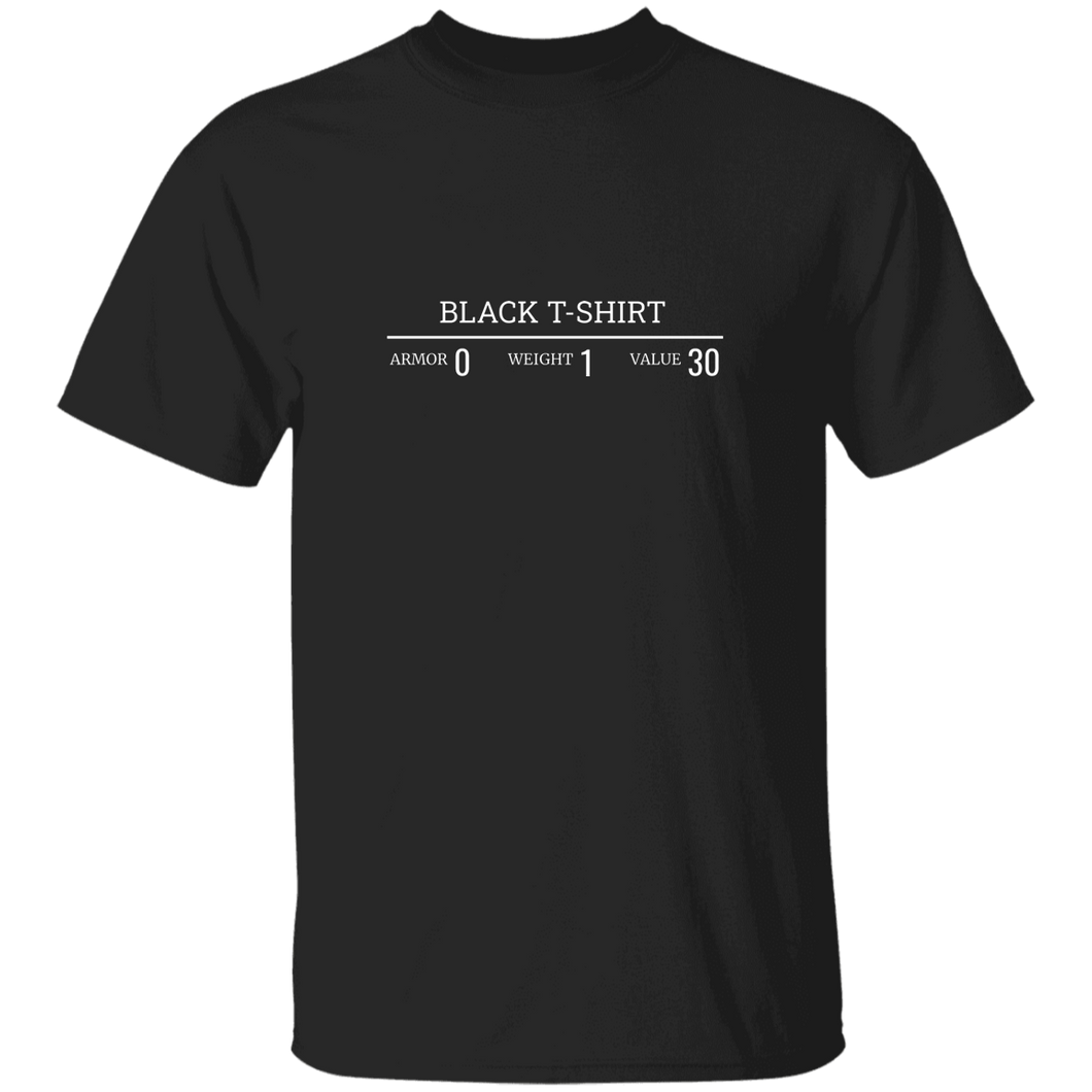 Black RPG Video Game T-Shirt