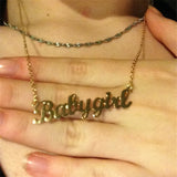 Babygirl Script Choker Necklace Babygirl Script Choker Necklace