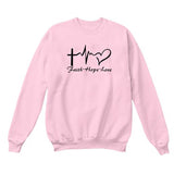 Faith Hope & Love Letter Christian Sweatshirt faith hope love, faith hope and love, love hope faith, faith hope, faith hope and love scripture