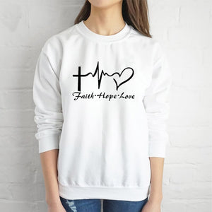 Faith Hope & Love Letter Christian Sweatshirt faith hope love, faith hope and love, love hope faith, faith hope, faith hope and love scripture