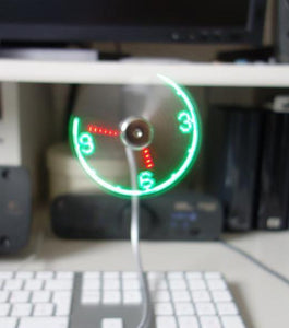 Mini USB Fan LED Clock Mini USB Fan LED Clock