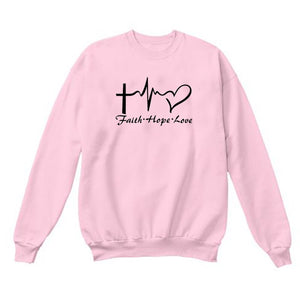 Faith Hope & Love Letter Christian Sweatshirt faith hope love, faith hope and love, love hope faith, faith hope, faith hope and love scripture