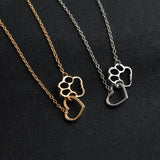 Dog Cat Pet Paw Footprint Necklaces dog necklace, cat necklace