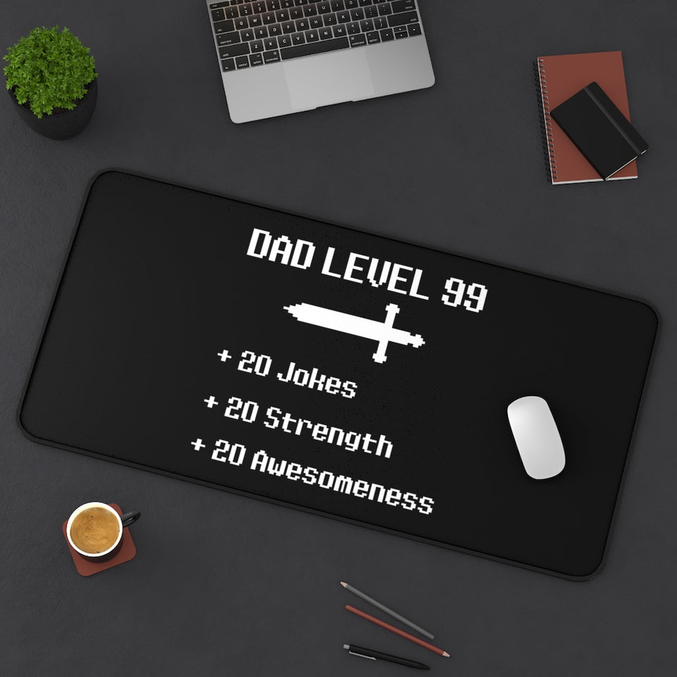 Dad Level 99 RPG Fantasy Gaming Gamer Desk Mat | RPG Fantasy Mouse Mat | Gaming Gamer Mouse Pad