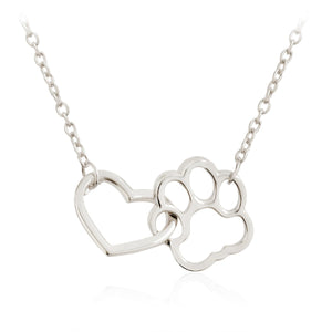 Dog Cat Pet Paw Footprint Necklaces dog necklace, cat necklace