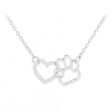 Dog Cat Pet Paw Footprint Necklaces dog necklace, cat necklace