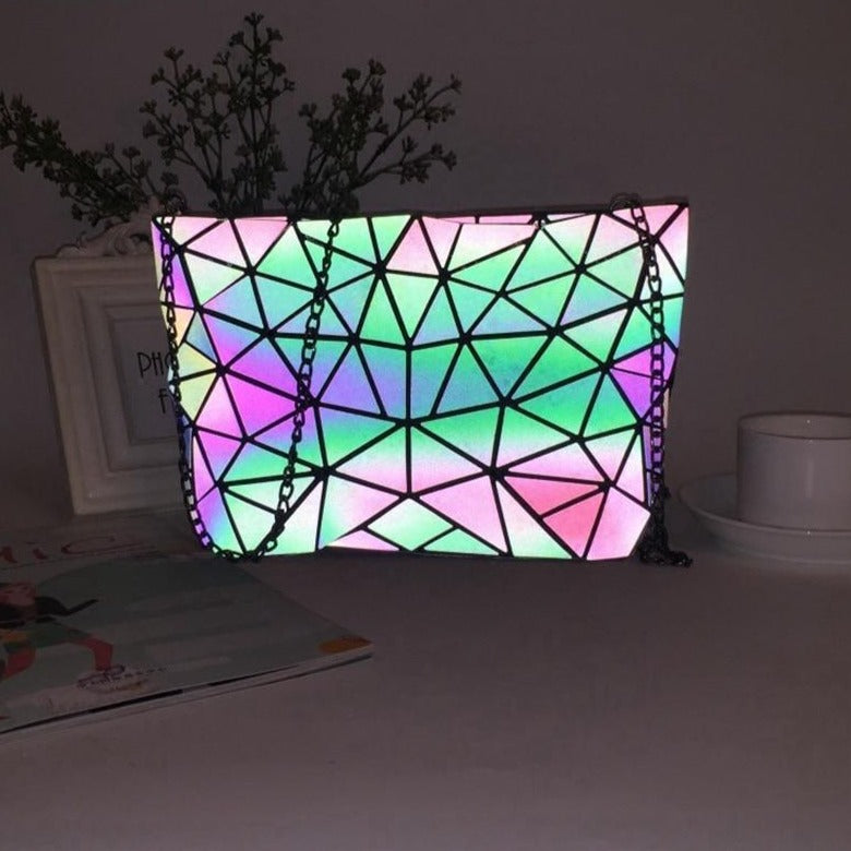 Luminous Geometric Shapes Handbag Purse