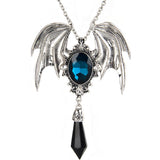 Crystal Gothic Vampire Bat Pendant Necklace vampire necklace, bat necklace