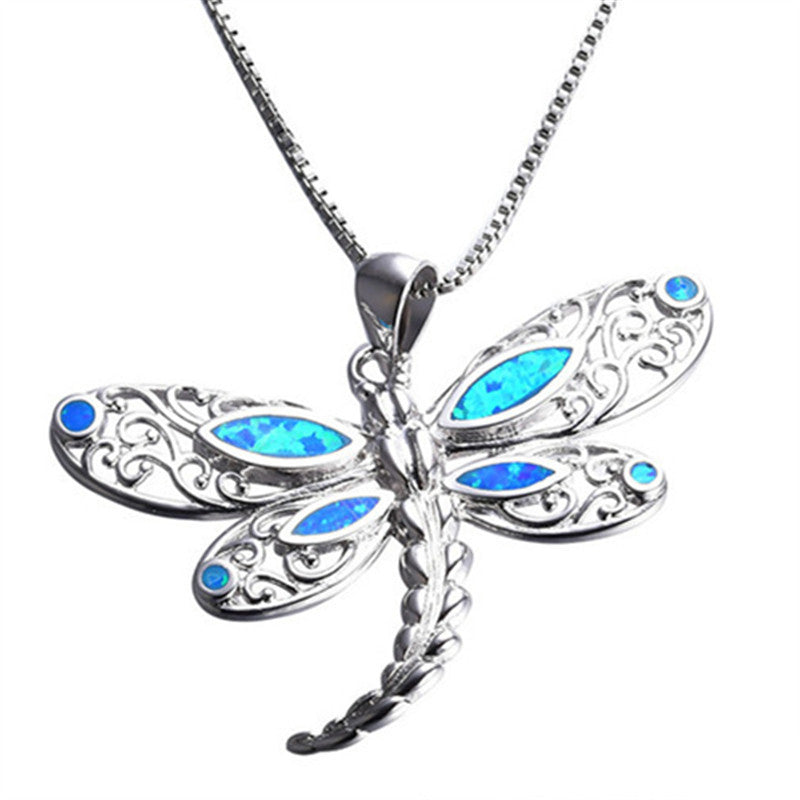 Blue Opal Sea Turtle Pendant Necklace