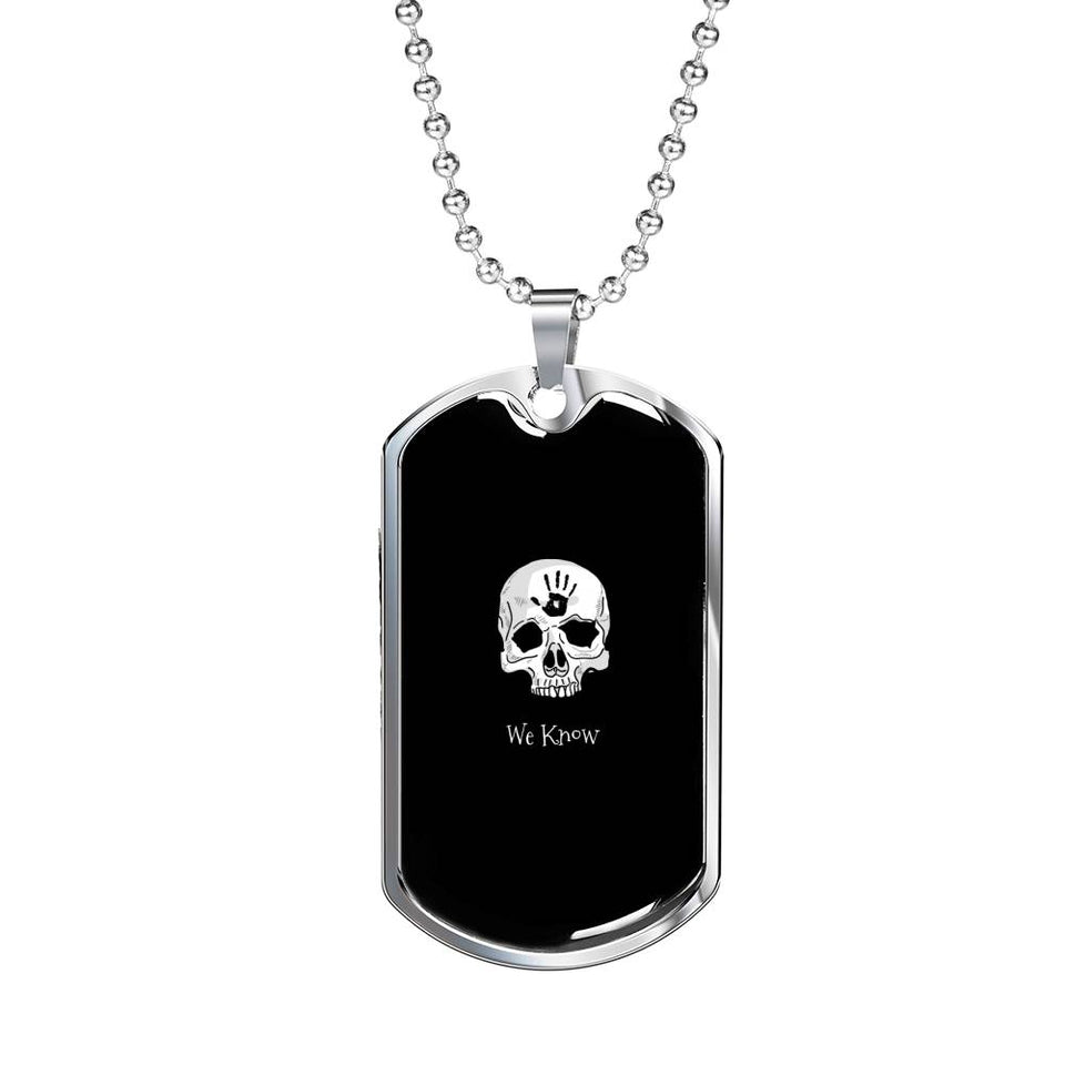 We Know Dark Brotherhood RPG Necklace Dog Tags