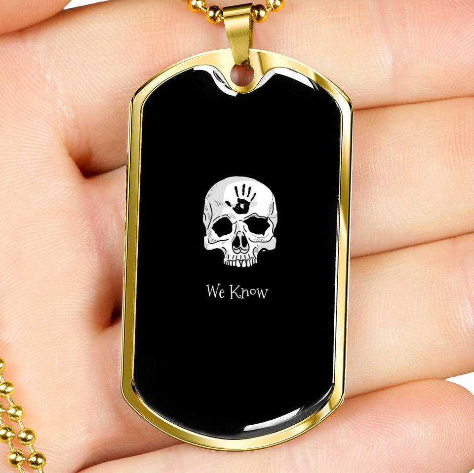 We Know Dark Brotherhood RPG Necklace Dog Tags