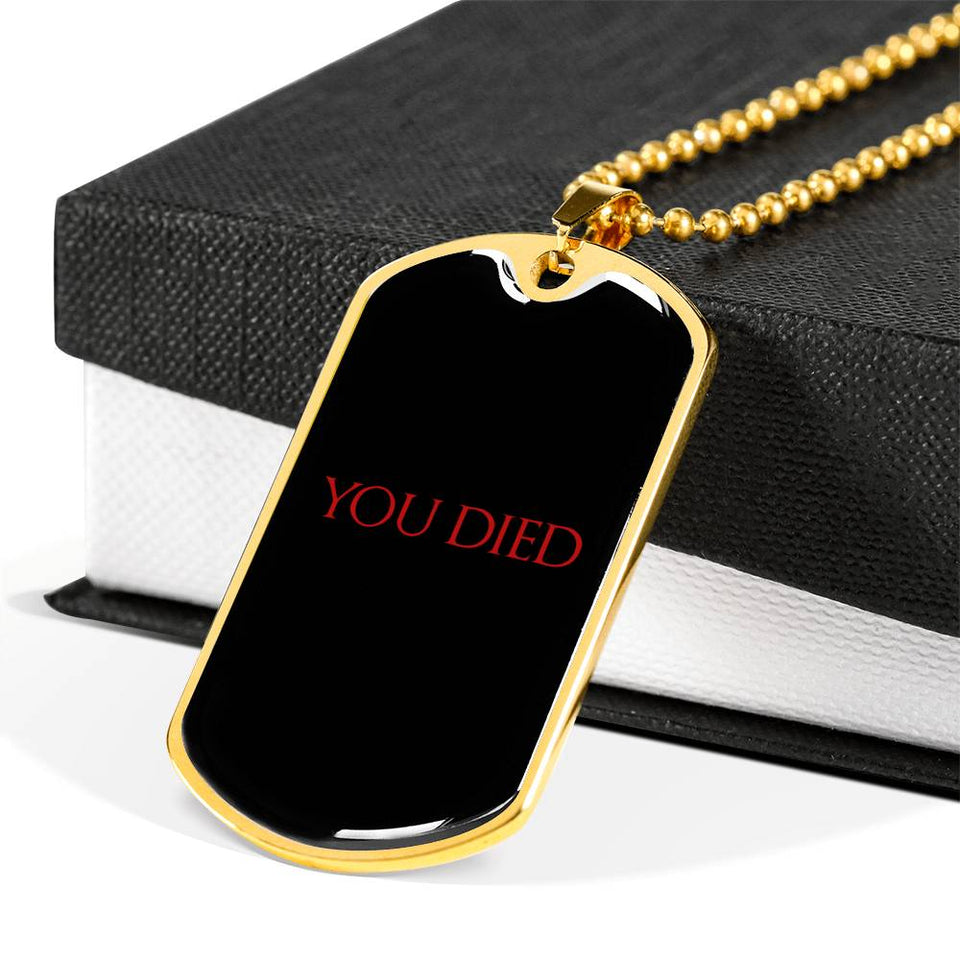 You Died RPG Video Game Dog Tags