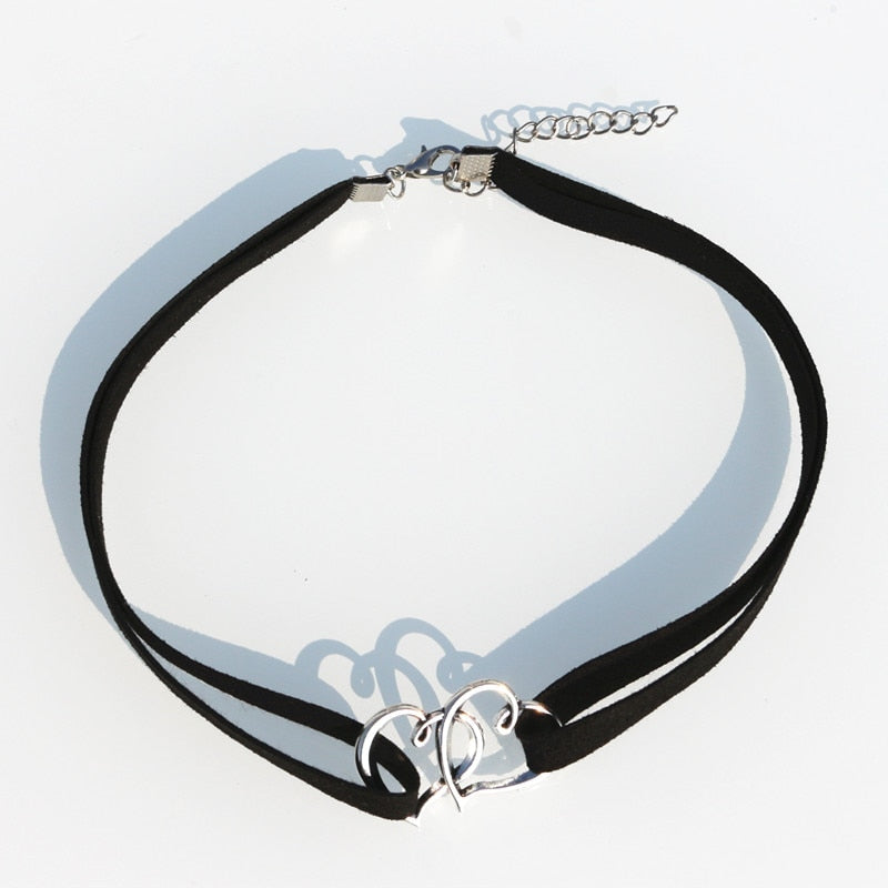 heart choker, heart choker necklace