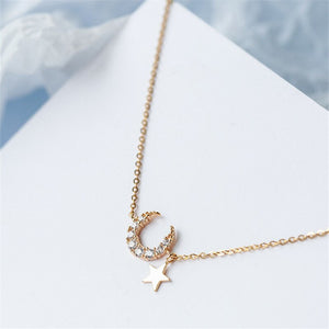 Silver Plated Crescent Moon & Star Girlfriend Bracelet Silver Plated Crescent Moon & Star Girlfriend Bracelet