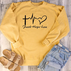 Faith Hope & Love Letter Christian Sweatshirt faith hope love, faith hope and love, love hope faith, faith hope, faith hope and love scripture