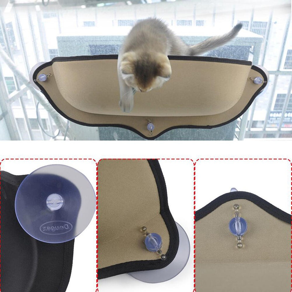 cat hammock, cat window hammock, window perch for cats, window seat for cats