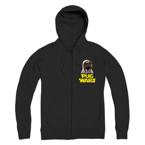 Pug Wars The Last Pug ﻿Premium Adult Zip Hoodie