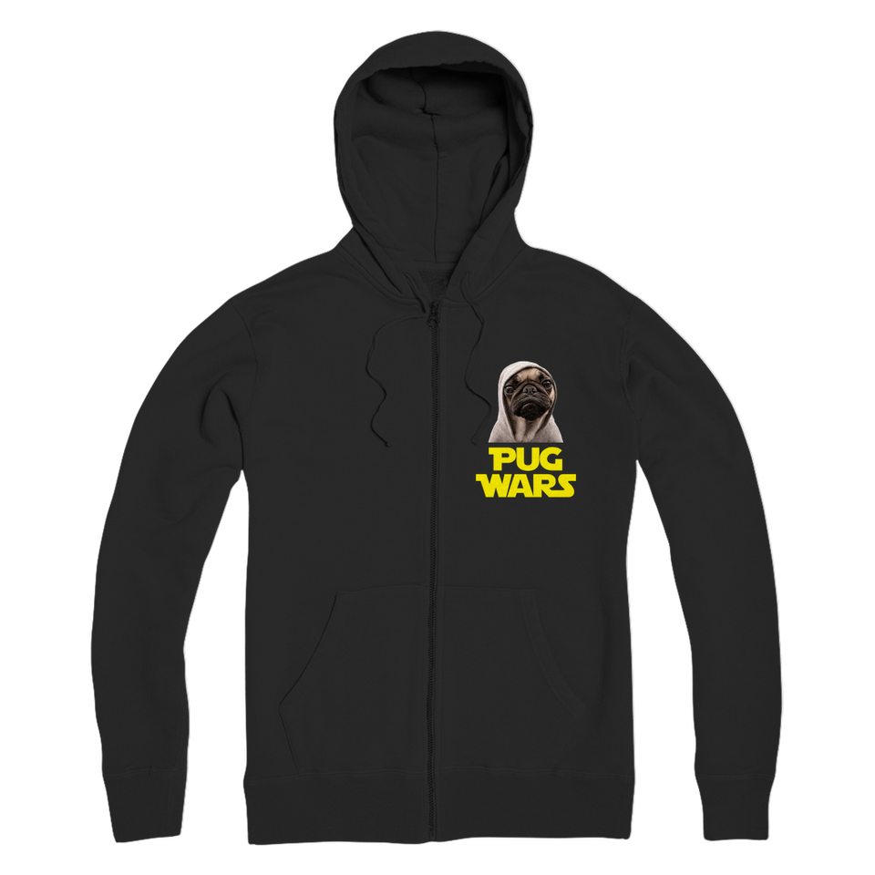 Pug Wars The Last Pug ﻿Premium Adult Zip Hoodie