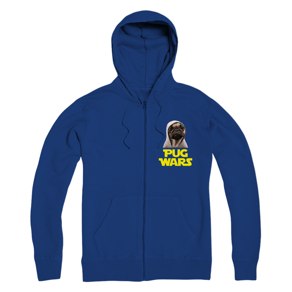 Pug Wars The Last Pug ﻿Premium Adult Zip Hoodie