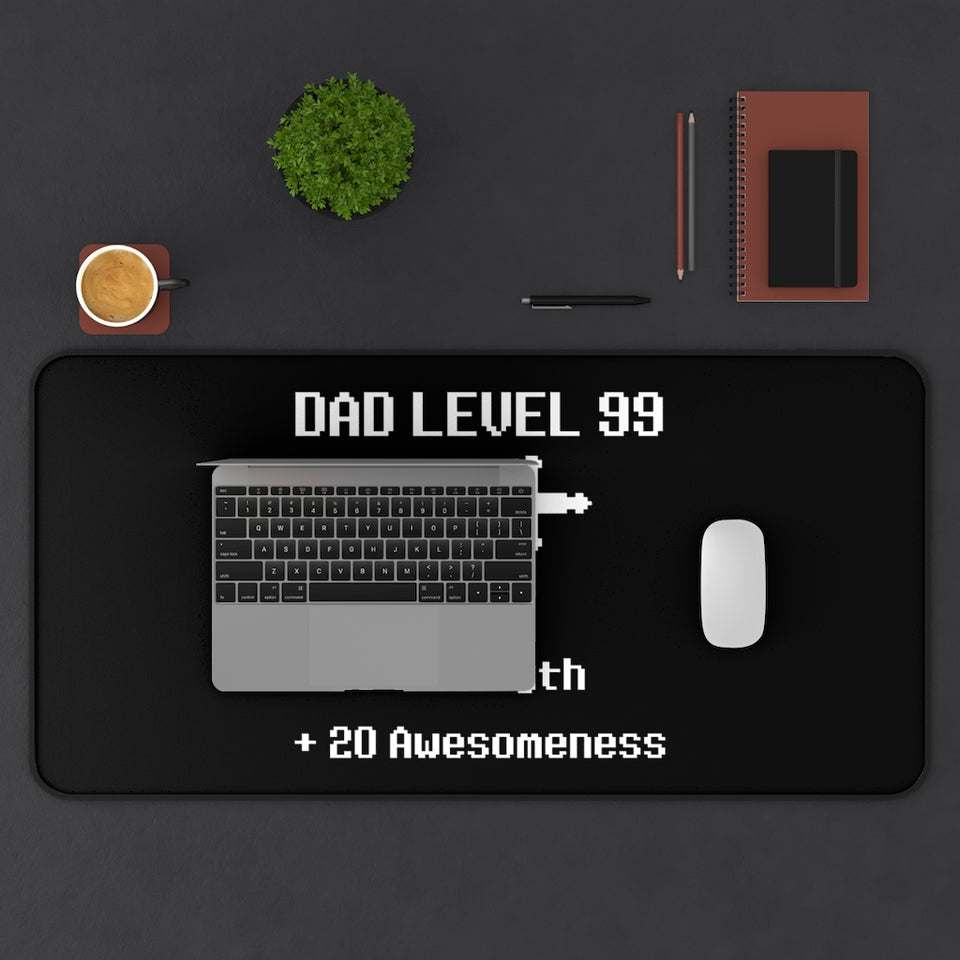 Dad Level 99 RPG Fantasy Gaming Gamer Desk Mat | RPG Fantasy Mouse Mat | Gaming Gamer Mouse Pad