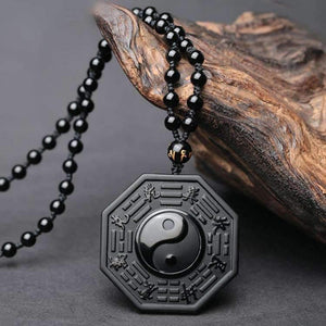 Yin & Yang Obsidian Necklace Yin & Yang Obsidian Necklace