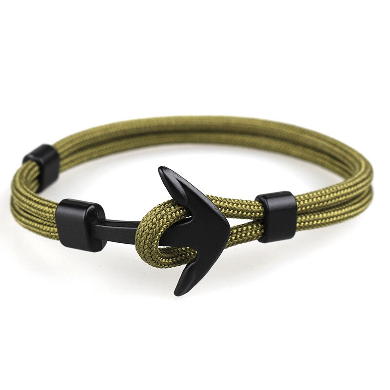 Paracord Whale Tail Hope Anchor Bracelet