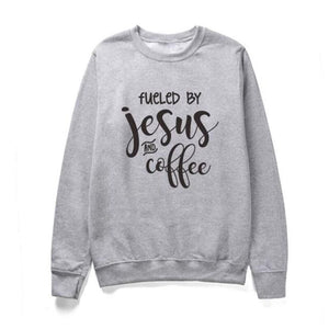 Fueled By Jesus and Coffee Sweatshirt jesus sweatshirt, jesus hoodie, jesus sweater, jesus christ hoodie